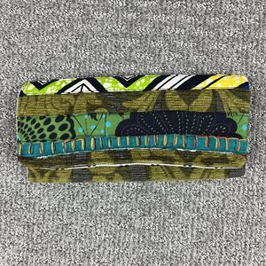 Our Woven Community Clutch Womens One Size Tapestry Handmade Crafted Green